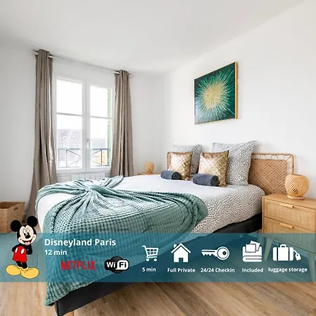 Le Mana, 7 Pers 2 12min Disneyland Paris Апартаменты Байи-Роменвилье